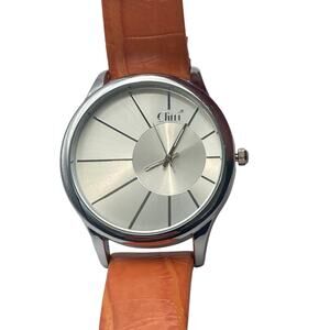 GITTI Minimalist Mens Womens Watch 41mm - New Battery - Adjustable Orange Band